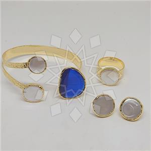 Fashion Geometric Ring Earring Bracelet Sets