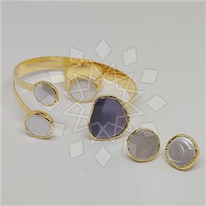 Fashion Geometric Ring Earring Bracelet Sets