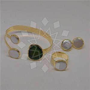 Fashion Geometric Ring Earring Bracelet Sets