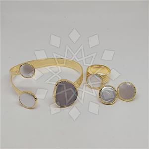 Fashion Geometric Ring Earring Bracelet Sets