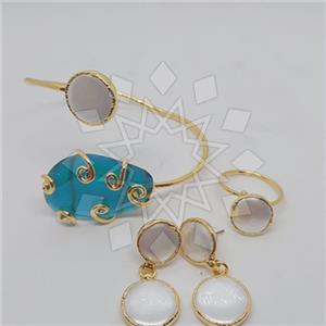 Fashion Geometric Ring Earring Bracelet Sets