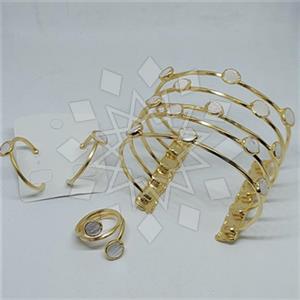 Fashion Geometric Ring Earring Bracelet Sets