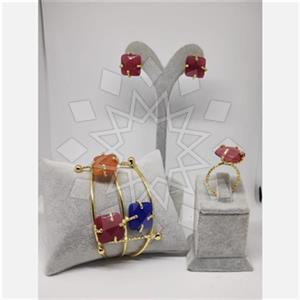 Fashion Geometric Ring Earring Bracelet Sets