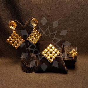 Fashion Geometric Ring Earring Bracelet Sets