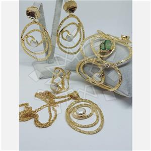 Fashion Geometric Ring Earring Necklace Bracelet Sets