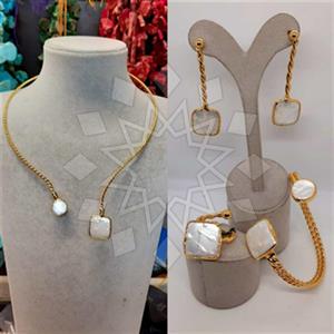 Fashion Geometric Ring Earring Necklace Bracelet Sets