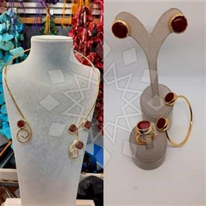 Fashion Geometric Ring Earring Necklace Bracelet Sets