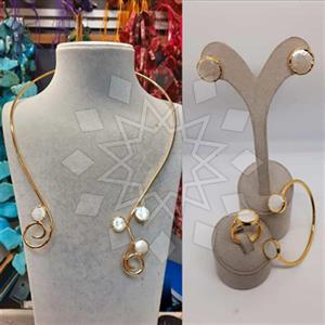 Fashion Geometric Ring Earring Necklace Bracelet Sets