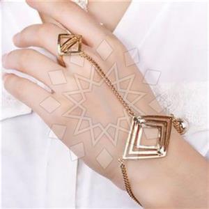 Fashion Geometric Single Finger to Bracelet Hand Jewelry