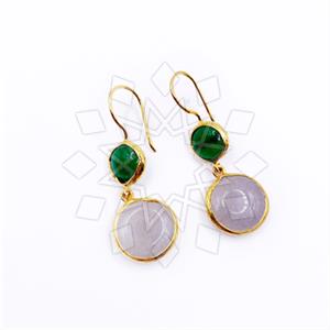 Fashion Handmade Artisan Bijoux  Double Drop Earrings