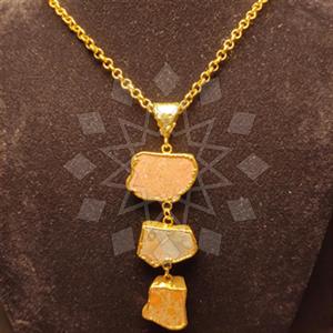 Fashion Handmade Artisan Bijoux  Metal and Chain Necklace