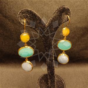 Fashion Handmade Artisan Bijoux  Triple Drop Earrings