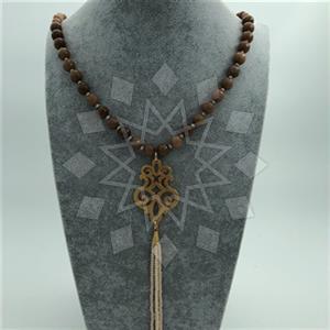 Fashion Handmade Artisan Brass  Beaded Necklace