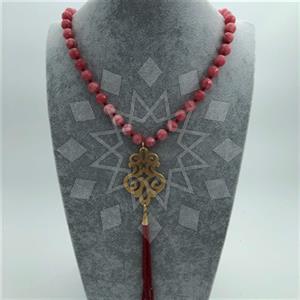 Fashion Handmade Artisan Brass  Beaded Necklace