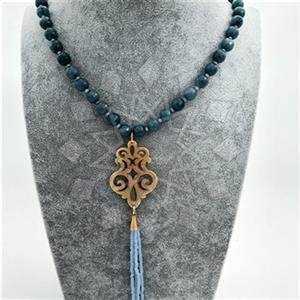 Fashion Handmade Artisan Brass  Beaded Necklace