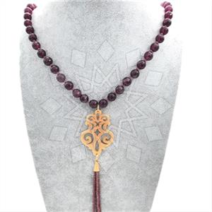 Fashion Handmade Artisan Brass  Beaded Necklace