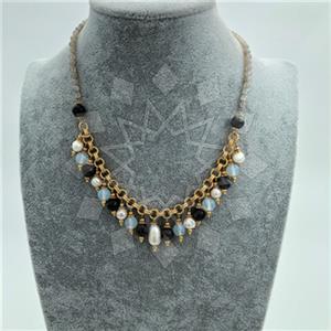 Fashion Handmade Artisan Brass  Beaded Necklace