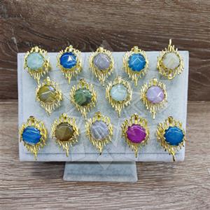 Fashion Handmade Artisan Brass  Gemstone Rings Package