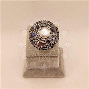 Fashion Handmade Artisan Brass  Gemstone Rings