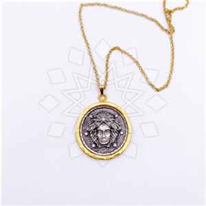 Fashion Handmade Artisan Brass  Metal and Chain Necklace