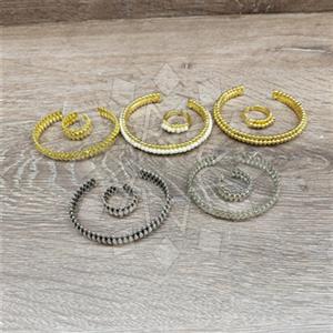 Fashion Handmade Artisan Brass  Ring Bracelet Sets Package