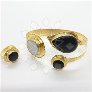 Fashion Handmade Artisan Brass  Ring Bracelet Sets