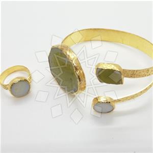 Fashion Handmade Artisan Brass  Ring Bracelet Sets