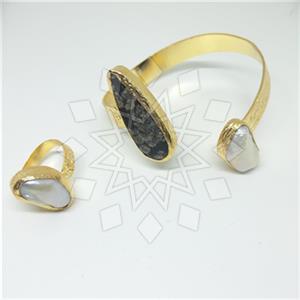 Fashion Handmade Artisan Brass  Ring Bracelet Sets