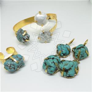 Fashion Handmade Artisan Brass  Ring Earring Bracelet Sets