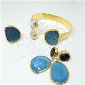 Fashion Handmade Artisan Brass  Ring Earring Bracelet Sets