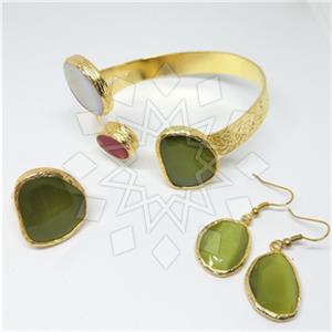 Fashion Handmade Artisan Brass  Ring Earring Bracelet Sets