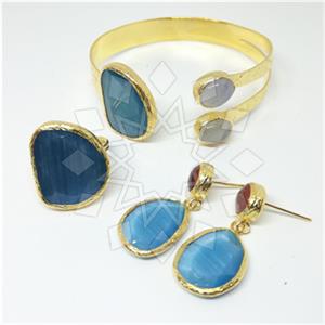 Fashion Handmade Artisan Brass  Ring Earring Bracelet Sets