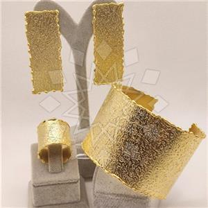 Fashion Handmade Artisan Brass  Ring Earring Bracelet Sets