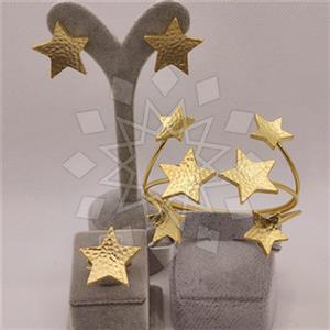 Fashion Handmade Artisan Brass  Ring Earring Bracelet Sets