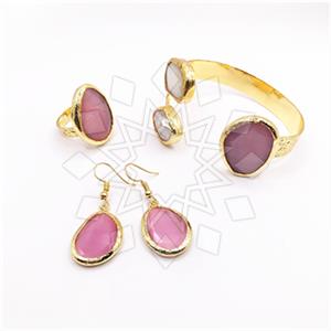 Fashion Handmade Artisan Brass  Ring Earring Bracelet Sets