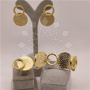 Fashion Handmade Artisan Brass  Ring Earring Bracelet Sets