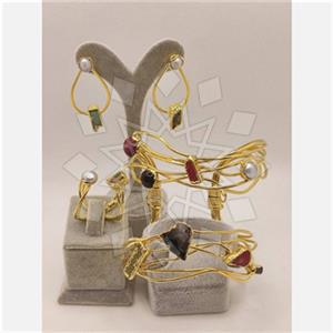 Fashion Handmade Artisan Brass  Ring Earring Bracelet Sets