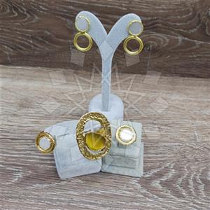 Fashion Handmade Artisan Brass  Ring Earring Bracelet Sets