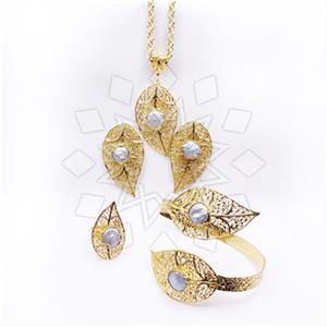 Fashion Handmade Artisan Brass  Ring Earring Necklace Bracelet Sets