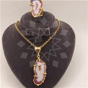 Fashion Handmade Artisan Brass  Ring Necklace Sets