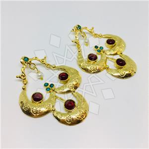 Fashion Handmade Artisan Brass  Statement Earring