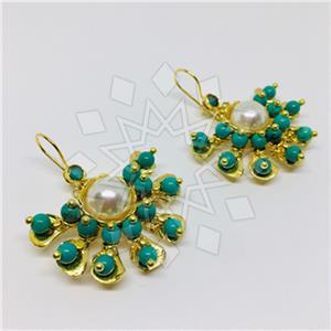 Fashion Handmade Artisan Brass  Statement Earring