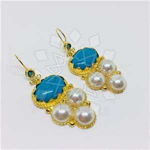 Fashion Handmade Artisan Brass  Statement Earring