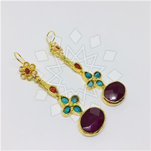 Fashion Handmade Artisan Brass  Statement Earring