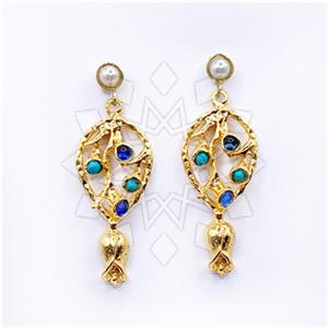 Fashion Handmade Artisan Brass  Statement Earring