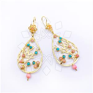 Fashion Handmade Artisan Brass  Statement Earring