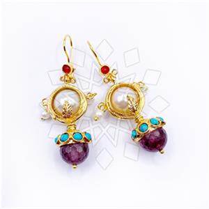 Fashion Handmade Artisan Brass  Statement Earring
