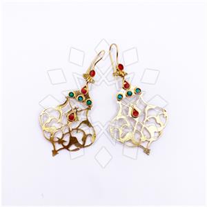 Fashion Handmade Artisan Brass  Statement Earring