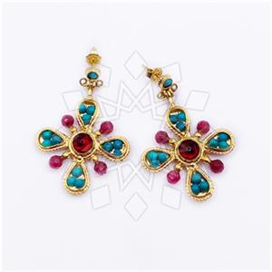 Fashion Handmade Artisan Brass  Statement Earring