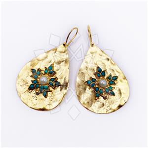 Fashion Handmade Artisan Brass  Statement Earring